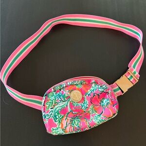 Lilly Pulitzer Floral Pink Belt Bag